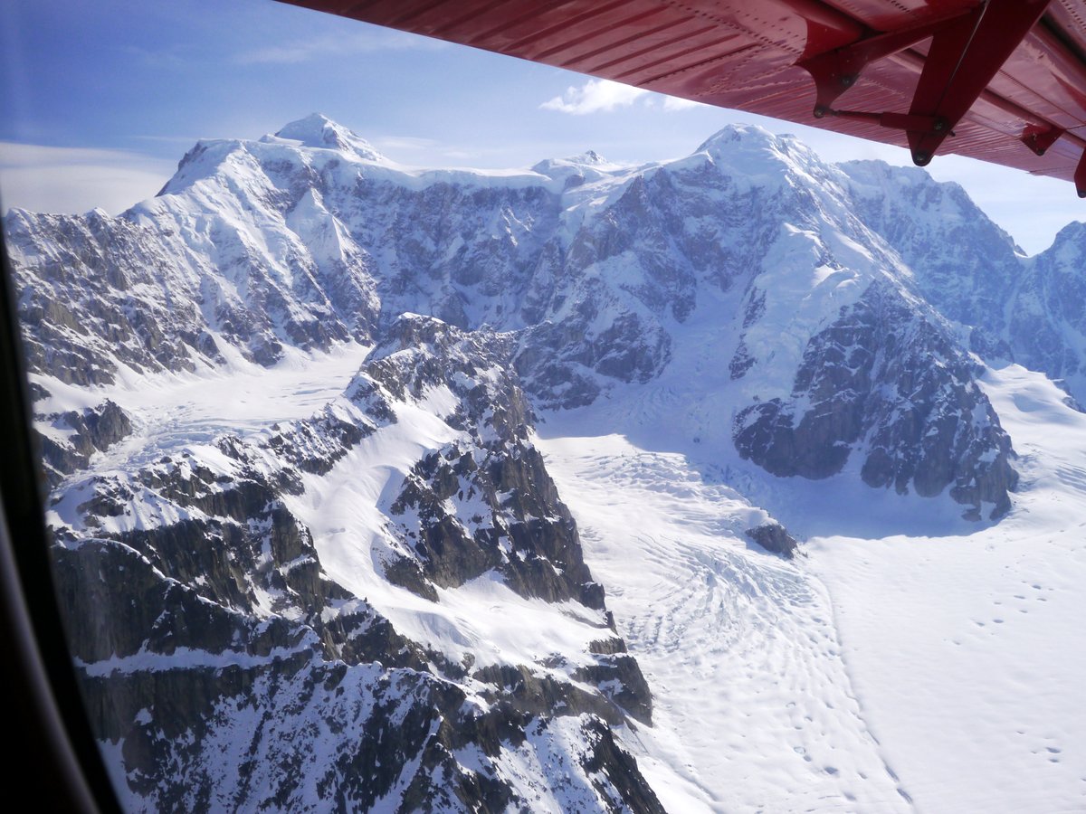 Aerial view of Mt Hunter on the way back to Talkeetna.