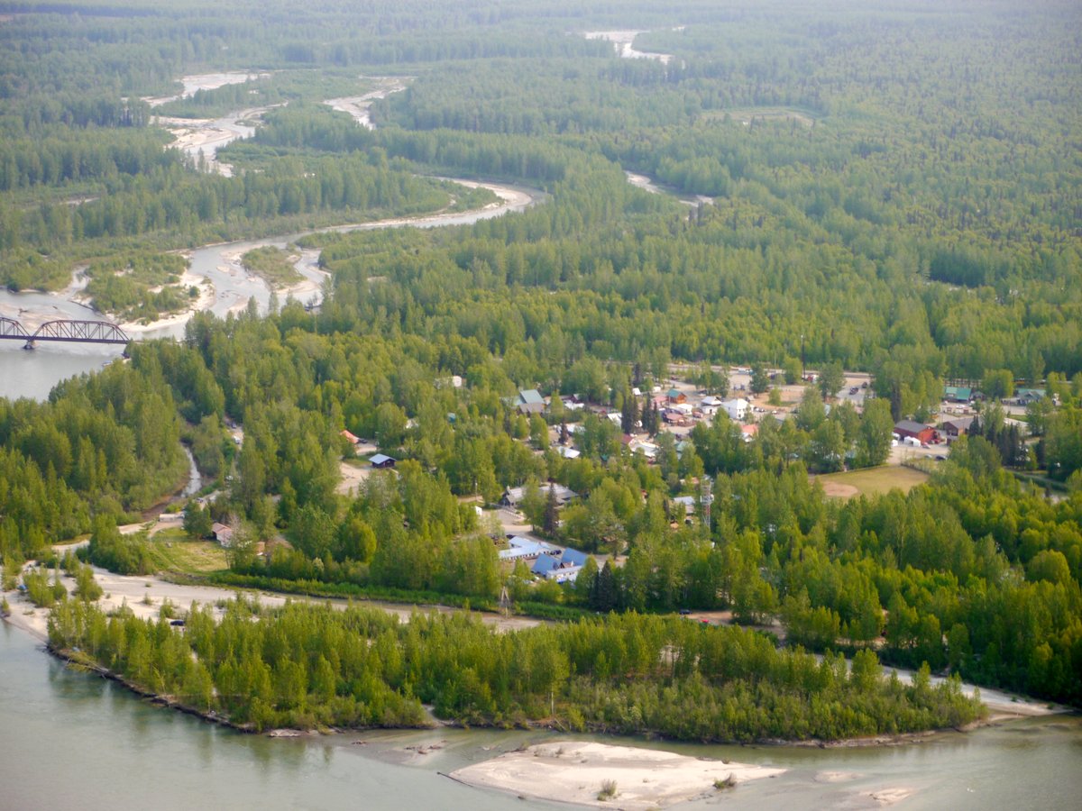 Talkeetna and the Susitna River. Quite a change to see all this greenery after 12 days of nothing but snow and ice.