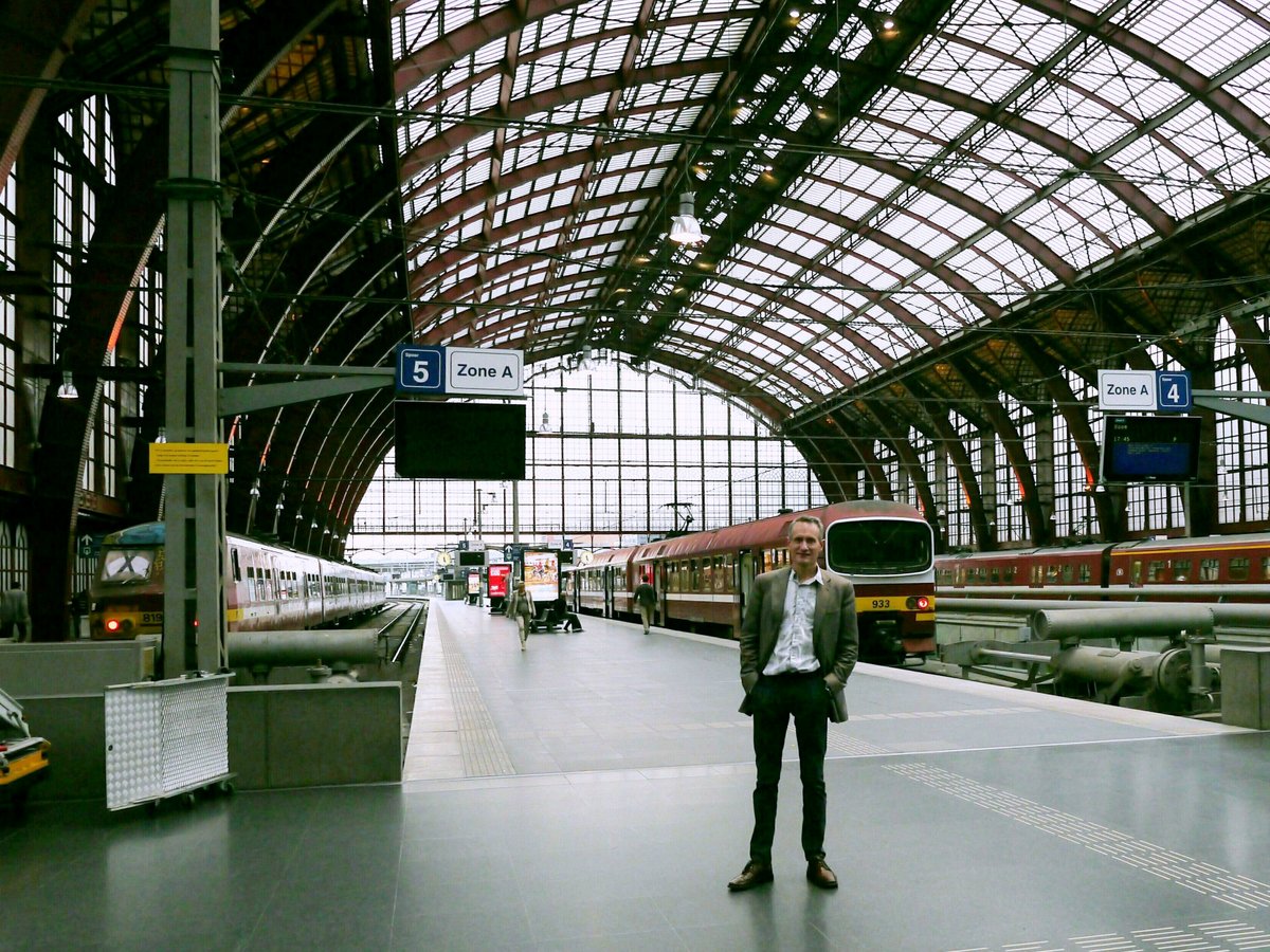 Martin at Antwerp railway station.