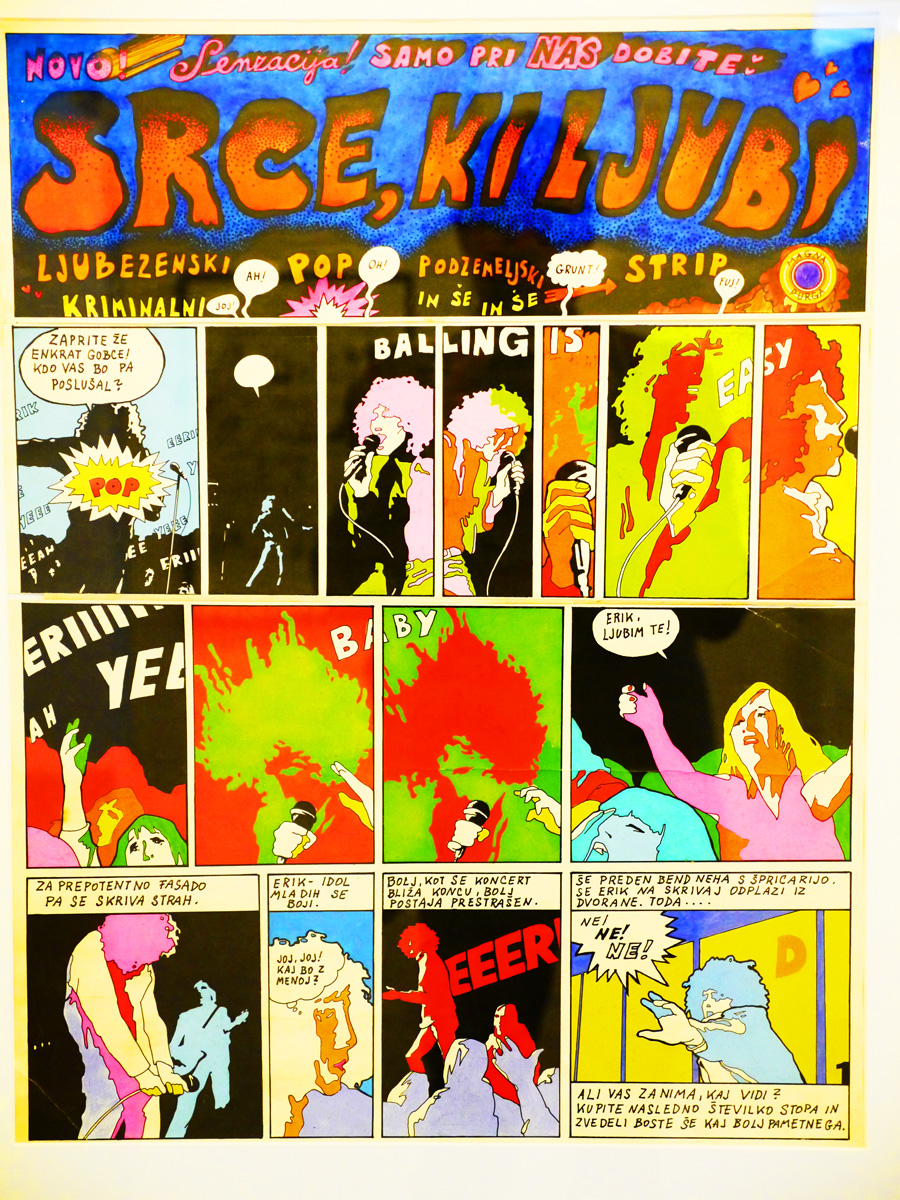 Srce, Kiljub! 1970s Yugoslav psychedelic pop-art comic strip, Belgian Comic Strip Center, Brussels.