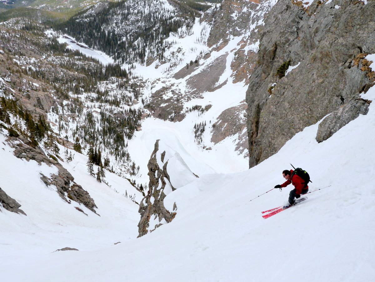 Also in April Martin and his friend Brian skiied the Dragon’s Tail Couloir, Rocky Mountain Nat’l Park.