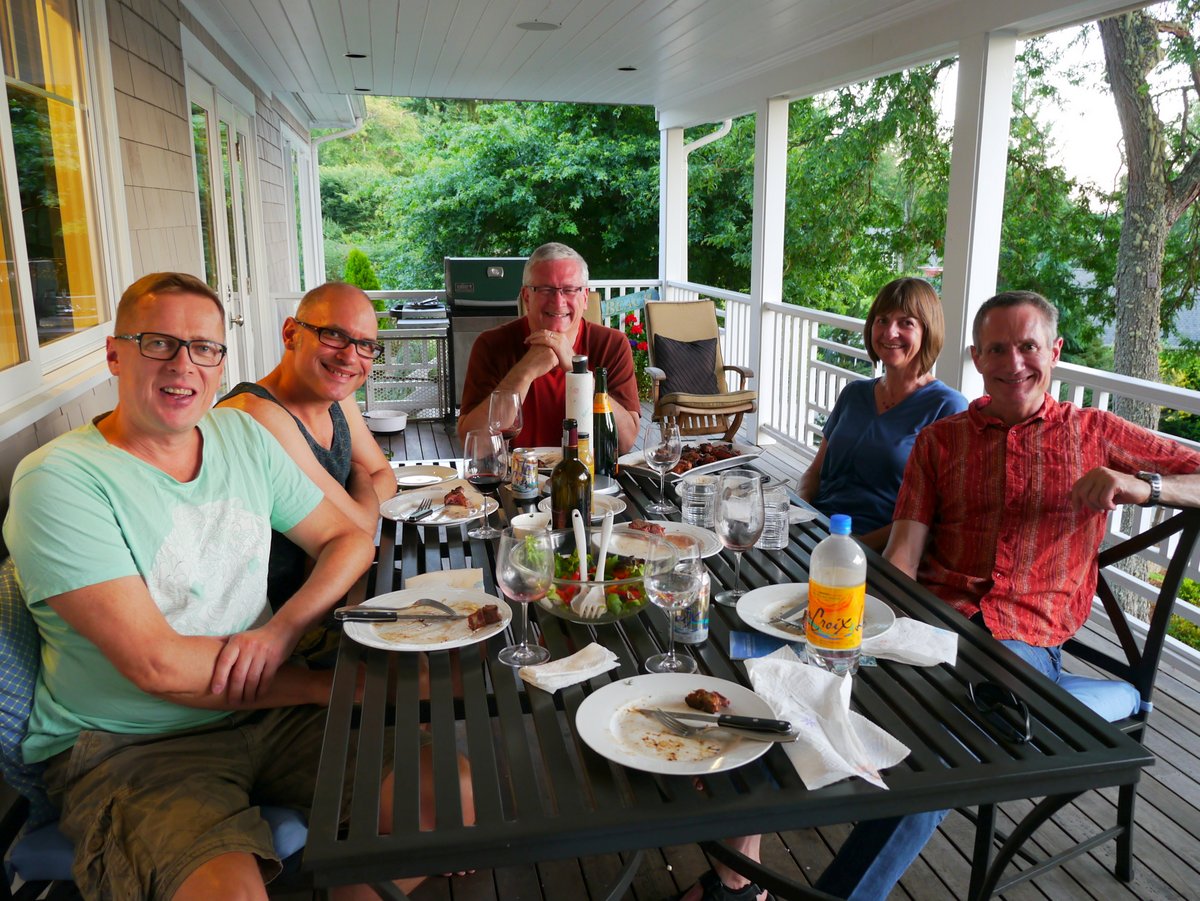 On Bainbridge Island, WA, with Ismo, Simon, Roy Joubert, Fran and Martin, July 2014