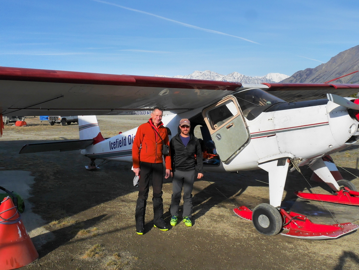 May 14: A pleasant surprise; we were able to fly to the icefields the morning after we arrived. On previous visits we've usually had to wait several days for good flying weather.
