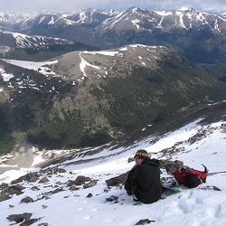 Skiing Torrey's Peak with Rick